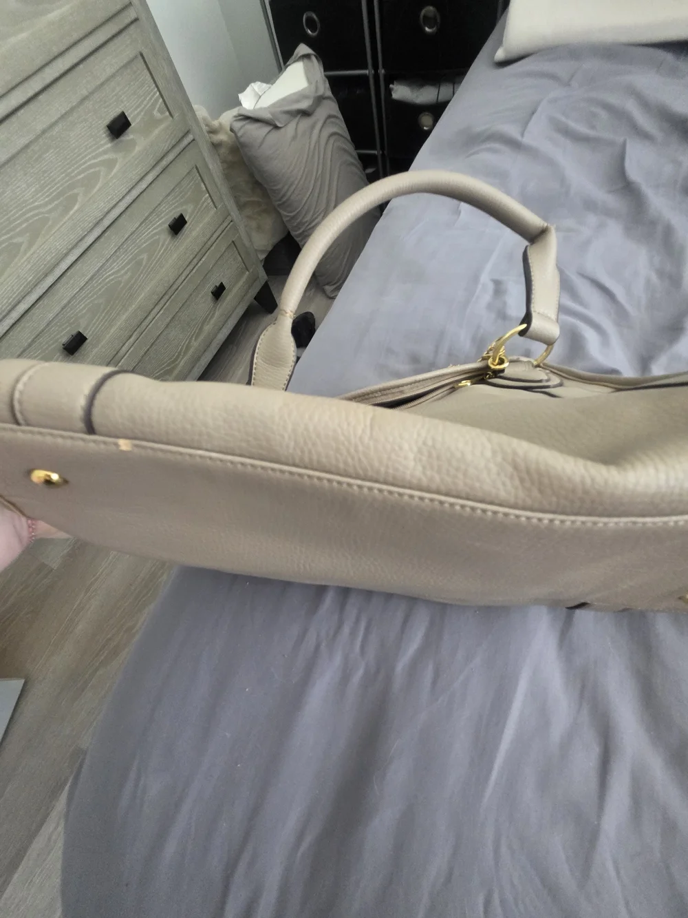 Worn Michael Kors Grey Bag